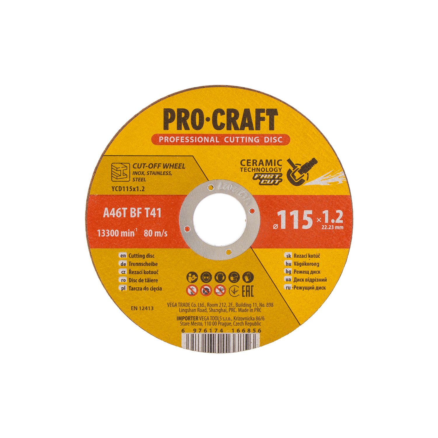 Keramický řezný kotouč Procraft YСD115x1.2