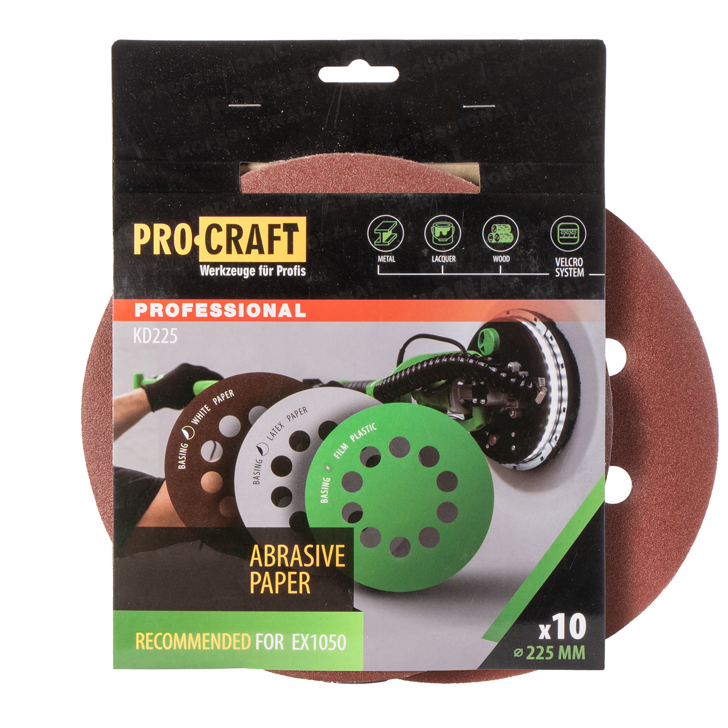 Sada bruska na sádrokarton s vysavačem Procraft EX1050 + brusné papíry