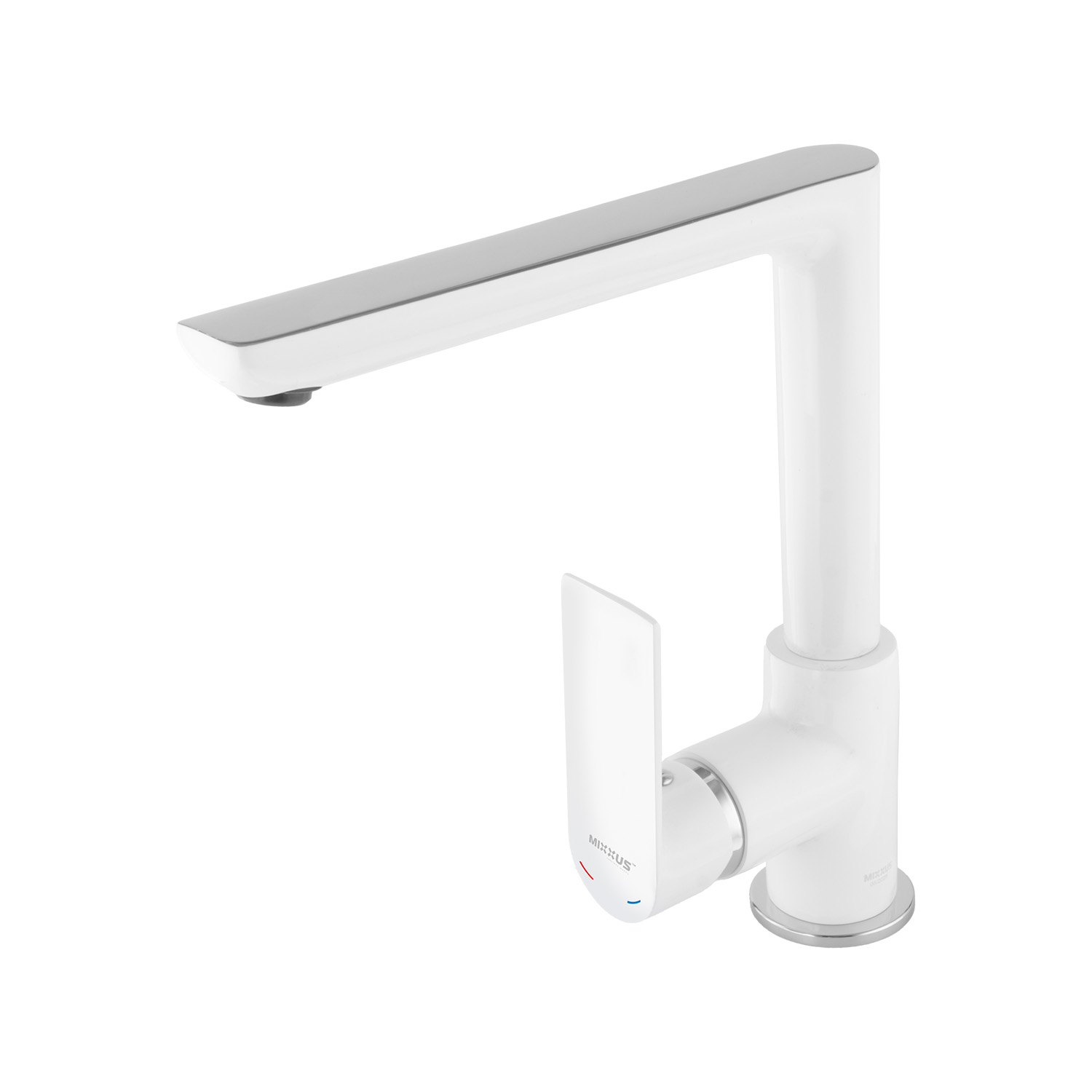 Dřezová baterie MIXXUS PREMIUM ALEX 018 (NUT) WHITE-CHROME, bílý-chrom