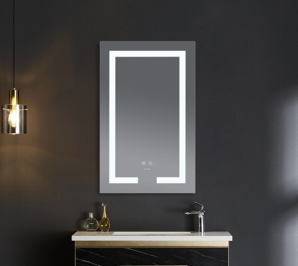 Koupelnové zrcadlo s LED osvětlením, protizamlžovací funkcí a regulací jasu, MR07-50×80 Hard