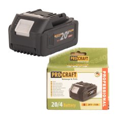 Procraft | Baterie akumulátorová 20V Li-ion, 4000mAh Procraft 20/4 | 20/4