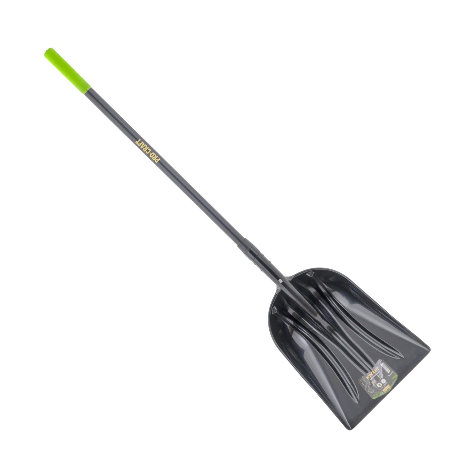 Lopata na sníh a obilí 36,5 cm plastová se sklolaminátovou násadou dlouhá 150cm Procraft GPS-1500