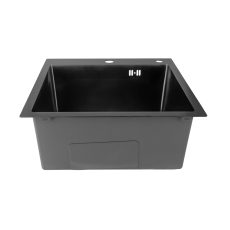 Procraft | Nerezový dřez MIXXUS MH5050 DECOR GRAPHITE se sifonem, grafitový | MH5050 DECOR GRAPHITE