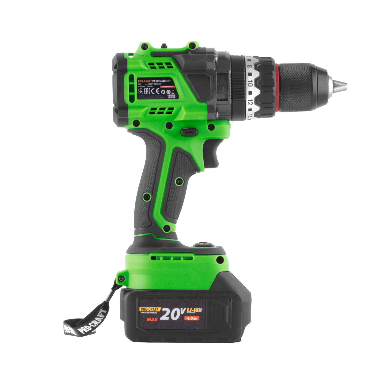 Aku vrtací šroubovák Procraft PA18ProBL-1B-C