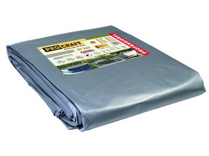 Plandeka Procraft ST10x12 200g/m2 wodoodporna z siatką 10x12 m srebrna | ST10x12