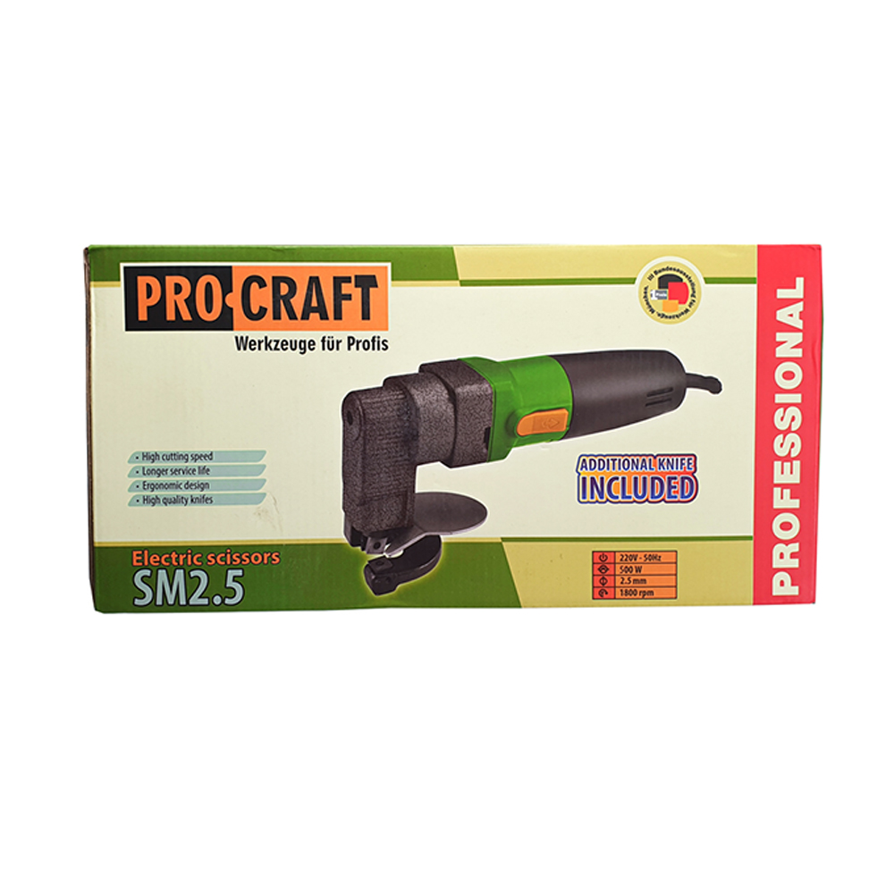 Procraft SM 2,5 elektrické nožnice na plech | SM 2,5