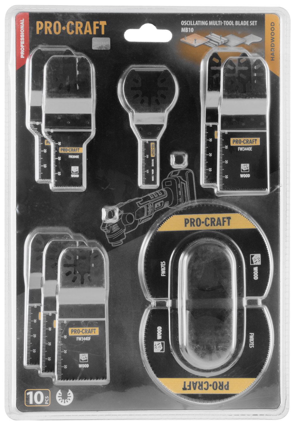 Sada nástavců pro multifunkční oscilační brusku Procraft MB10
