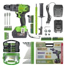 Procraft | Aku vrtací šroubovák s příklepem Procraft SPA18BL Brushless se sadou bitů DBS-101 | SPA18BL/DBS101