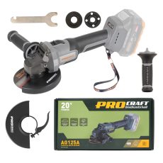 Procraft | Aku úhlová bruska Procraft Industrial AG125Abb (bez baterie a nabíječky), 125mm | AG125A bb