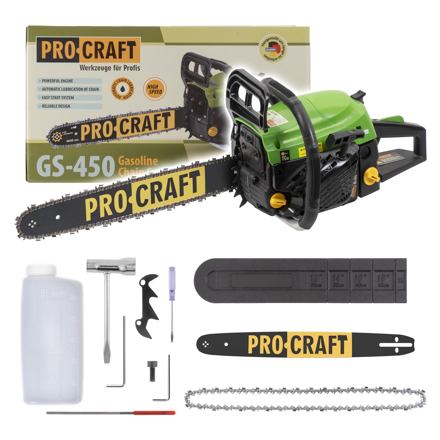 Benzínová řetězová pila Procraft GS-450 | GS-450