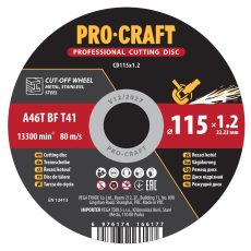 Procraft | Řezný kotouč Procraft CD115x1.2 | CD115x1.2