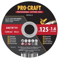 Procraft | Řezný kotouč Procraft CD125x1.6 | CD125x1.6