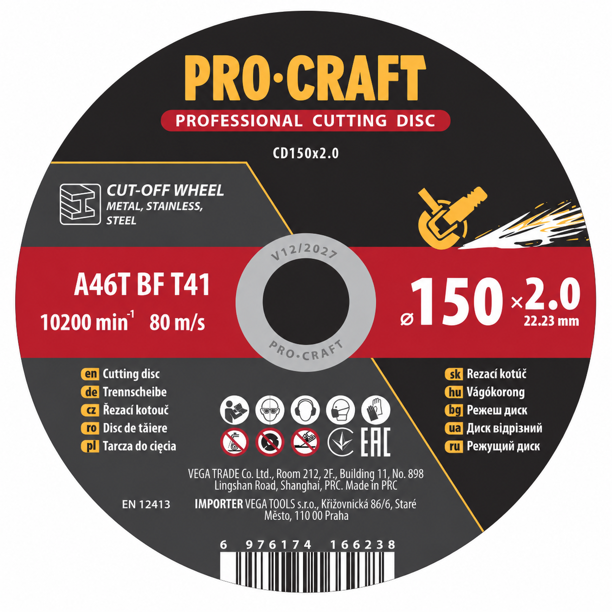 Řezný kotouč Procraft CD150x2.0