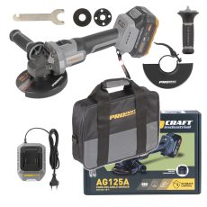 Procraft | Aku úhlová bruska Procraft Industrial AG125A-1B-F (Taška), 125mm | AG125A-1B-F