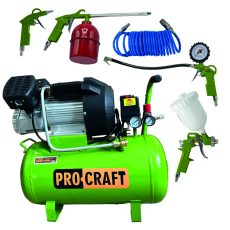Procraft | Kompresor Procraft AC52-2 a set příslušenství ke kompresoru 5 ks | SAC52-2/KIT-5C