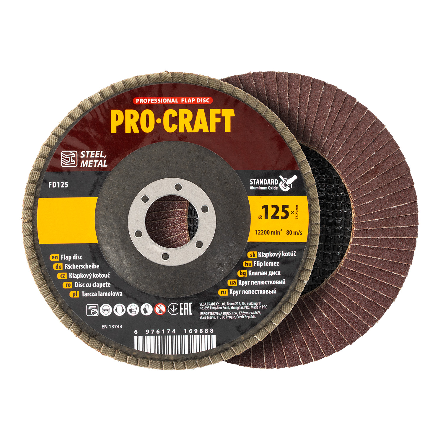 Laminovaný disk (korund) Procraft T27 FD125P100T27 | FD125P100T27