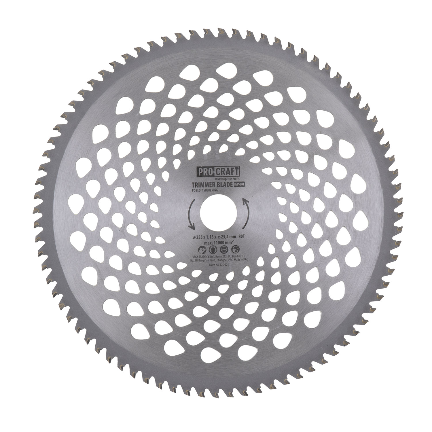 Nůž křovinořezu (kotouč) (D255*25.4) 80T PROCRAFT | H-80T