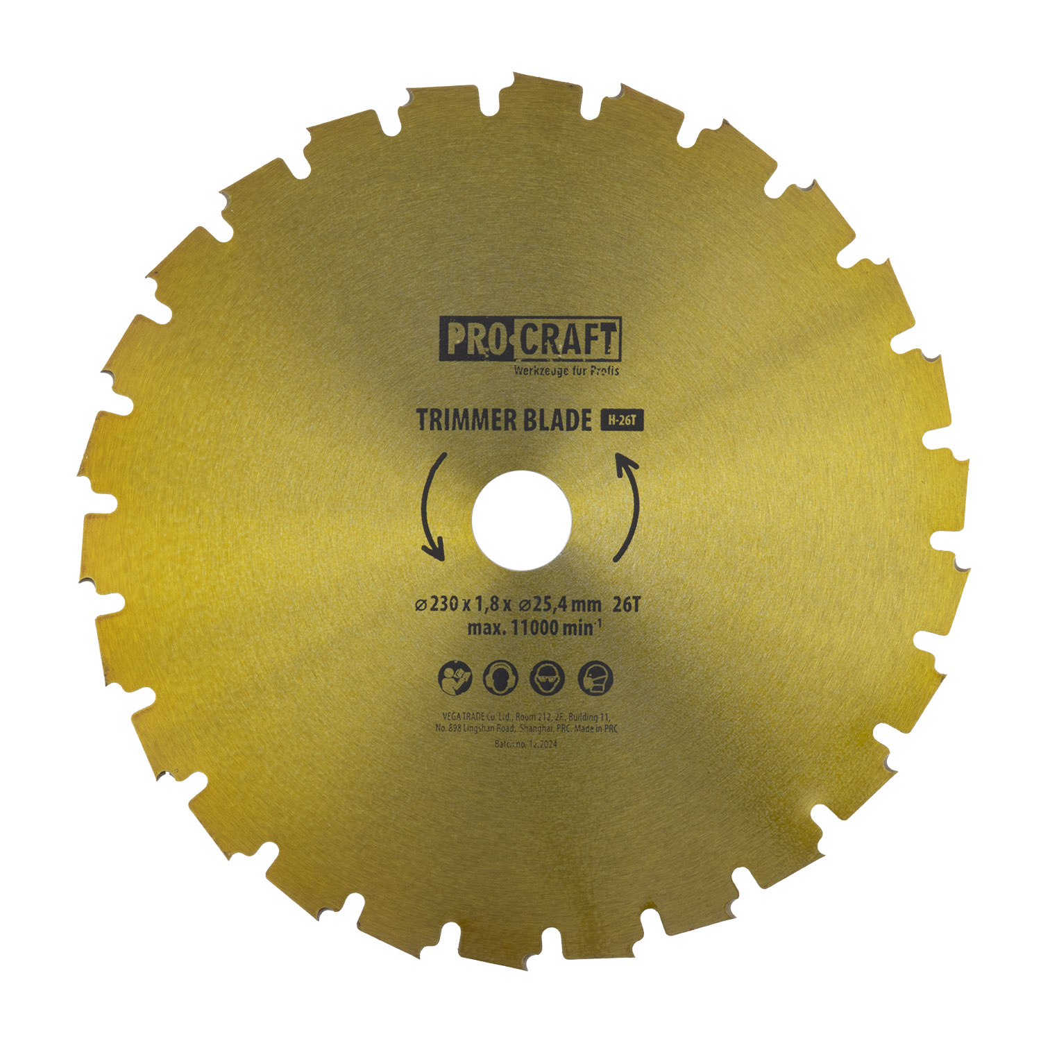 Nůž křovinořezu (kotouč) (D230*25.4) 26T PROCRAFT | H-26T