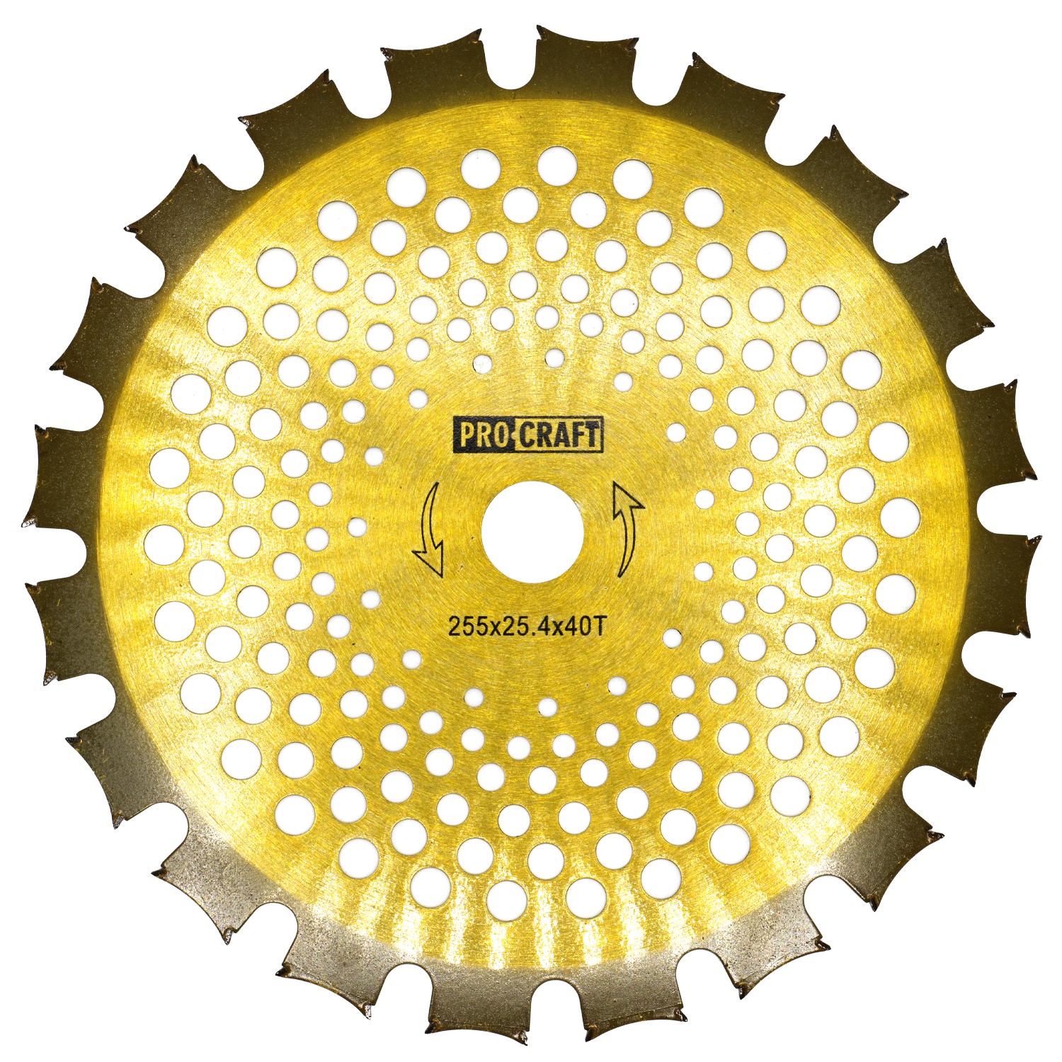 Nůž křovinořezu (kotouč) (D255*25.4) 40Т (oboustranný) (gold) PROCRAFT | H/P-2/G