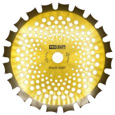 Procraft | Nůž křovinořezu (kotouč) (D255*25.4) 40Т  (oboustranný) (gold) PROCRAFT | H/P-2/G