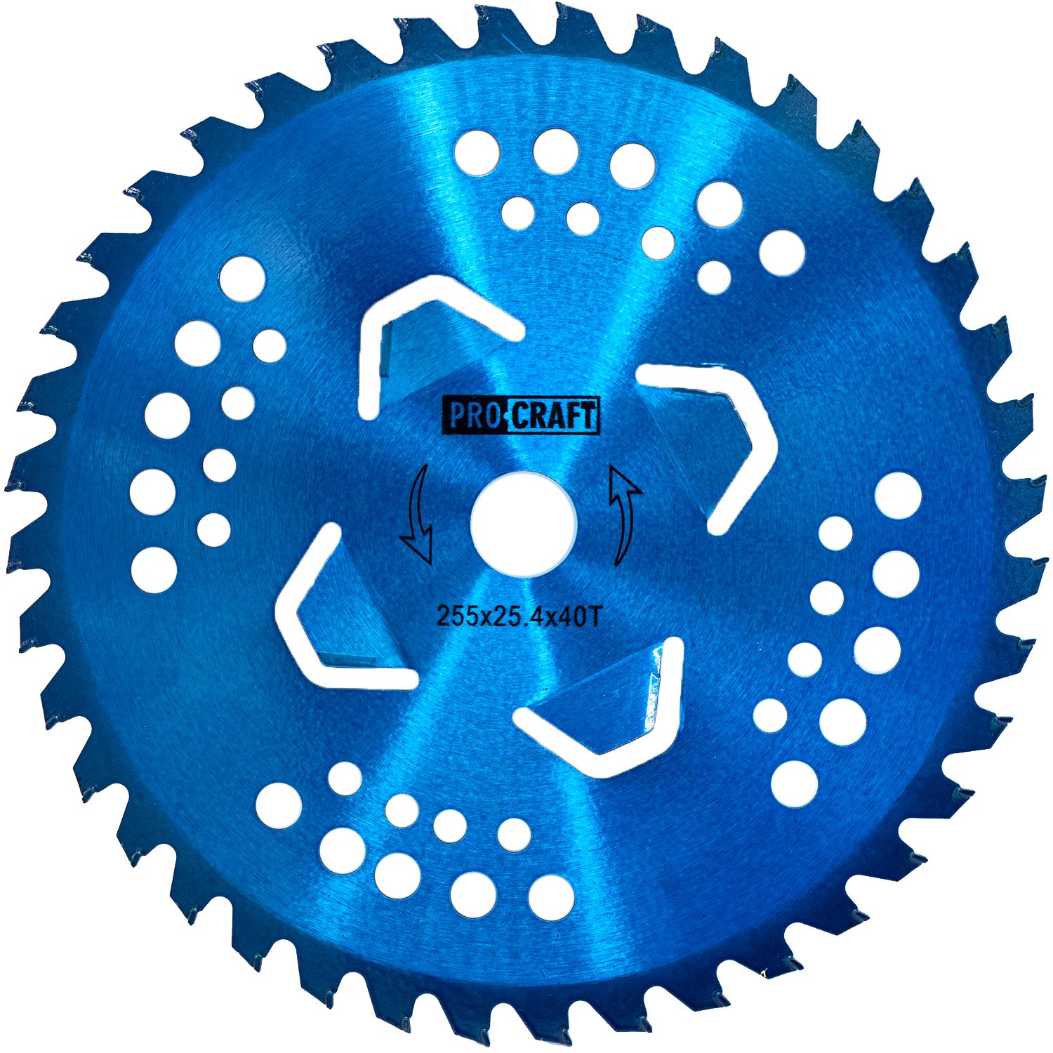 Nůž křovinořezu (kotouč) (D255*25.4) 40T pobedit (blue) PROCRAFT | H/P-3/B