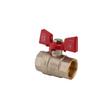 Procraft | Kulový kohout motýl červený, KR.217 3/4"FF | KR.217 3/4"FF