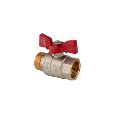 Procraft | Kulový kohout motýl, červený, KR.218 1"FM | KR.218 1"FM