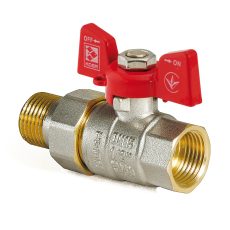 Procraft | Kulový kohout se šroubením, přímý, motýl, červený, KR.227 3/4"FM | KR.227 3/4"FM