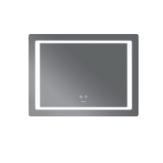 Procraft | Koupelnové zrcadlo s LED osvětlením, protizamlžovací funkcí a regulací jasu, MR13-80×60-REVERSE Styl | MR13-80×60-REVERSE Style