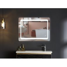 Procraft | Koupelnové zrcadlo s LED osvětlením, protizamlžovací funkcí a regulací jasu, MR09-80×60-REVERSE Twee | MR09-80×60-REVERSE Twee