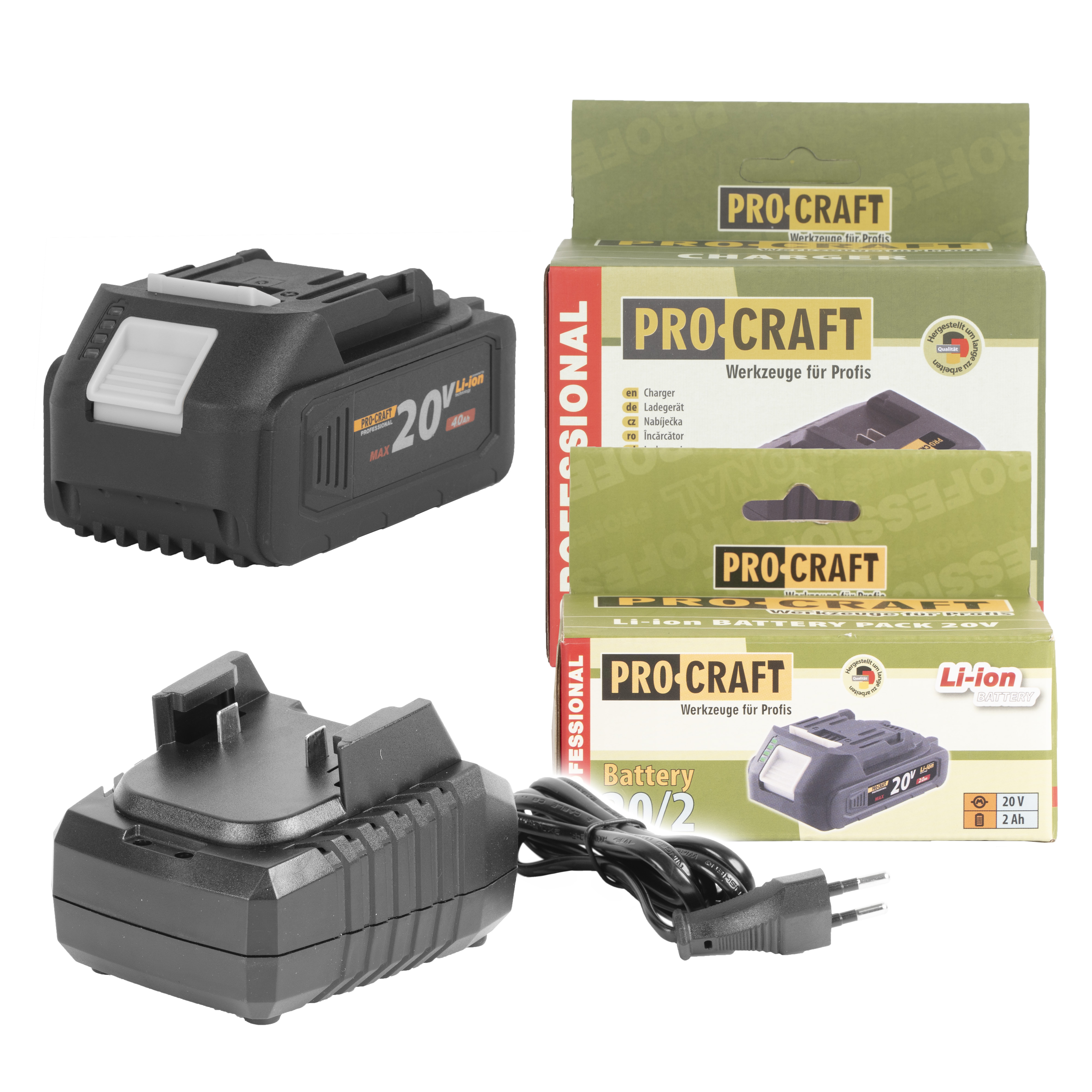 Sada aku baterie Procraft 20/4 + nabíječka Procraft 20/1