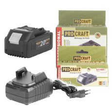 Procraft | Sada aku baterie Procraft 20/4 + nabíječka Procraft 20/1 | S20/4-20/1