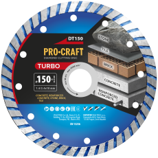 Procraft | Diamantový řezný kotouč Turbo Procraft DT150 | DT150