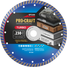 Procraft | Diamantový řezný kotouč Turbo Procraft DT230 | DT230