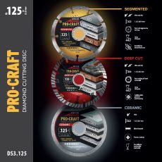 Sada diamantových kotoučů Procraft DS3.125 (DS125/DR125/DC125)