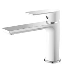 Procraft | Umyvadlová baterie MIXXUS PREMIUM ALEX 001 LONG (NUT) WHITE-CHROME, bílý-chrom | ALEX 001 LONG (NUT) WHITE-CHROME