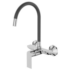 Procraft | Dřezová baterie nastěnná s flexi výtokem MIXXUS PREMIUM ALEX 005 REFL.GRAY, šedá | ALEX 005 REFL.GRAY