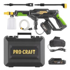 Procraft | Sada aku tlaková myčka Procraft CW20 + baterie 20/2A a nabíječka 20/1 | SCW20/20-2A