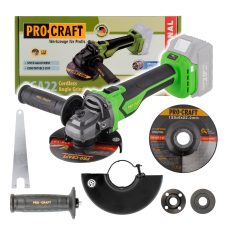 Procraft | Aku úhlová bruska Procraft PGA22 (bez baterie a nabíječky), 125mm | PGA22-BB