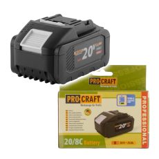 Procraft | Baterie akumulátorová 20V Li-ion, 8000mAh USB Type C Procraft 20/8C | 20/8C