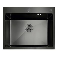 Procraft | Nerezový dřez MIXXUS MH5843 DECOR GRAPHITE se sifonem, grafitový | MH5843 DECOR GRAPHITE