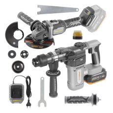 Procraft | Sada aku vrtací kladivo Procraft Industrial HD20A a úhlová bruska Procraft Industrial AG125Bbb | SHD20A/AG125B-BB