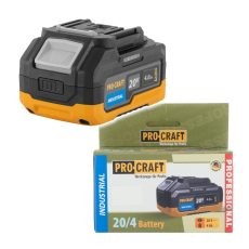 Procraft | Baterie akumulátorová 20V Li-ion, 4000mAh Procraft 20/4 Industrial | 20/4 Industrial