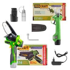 Procraft | Sada aku ruční pilka PKA16bb a nůžky na větve ES16Li1B | SPKA16bb/ES16Li1b