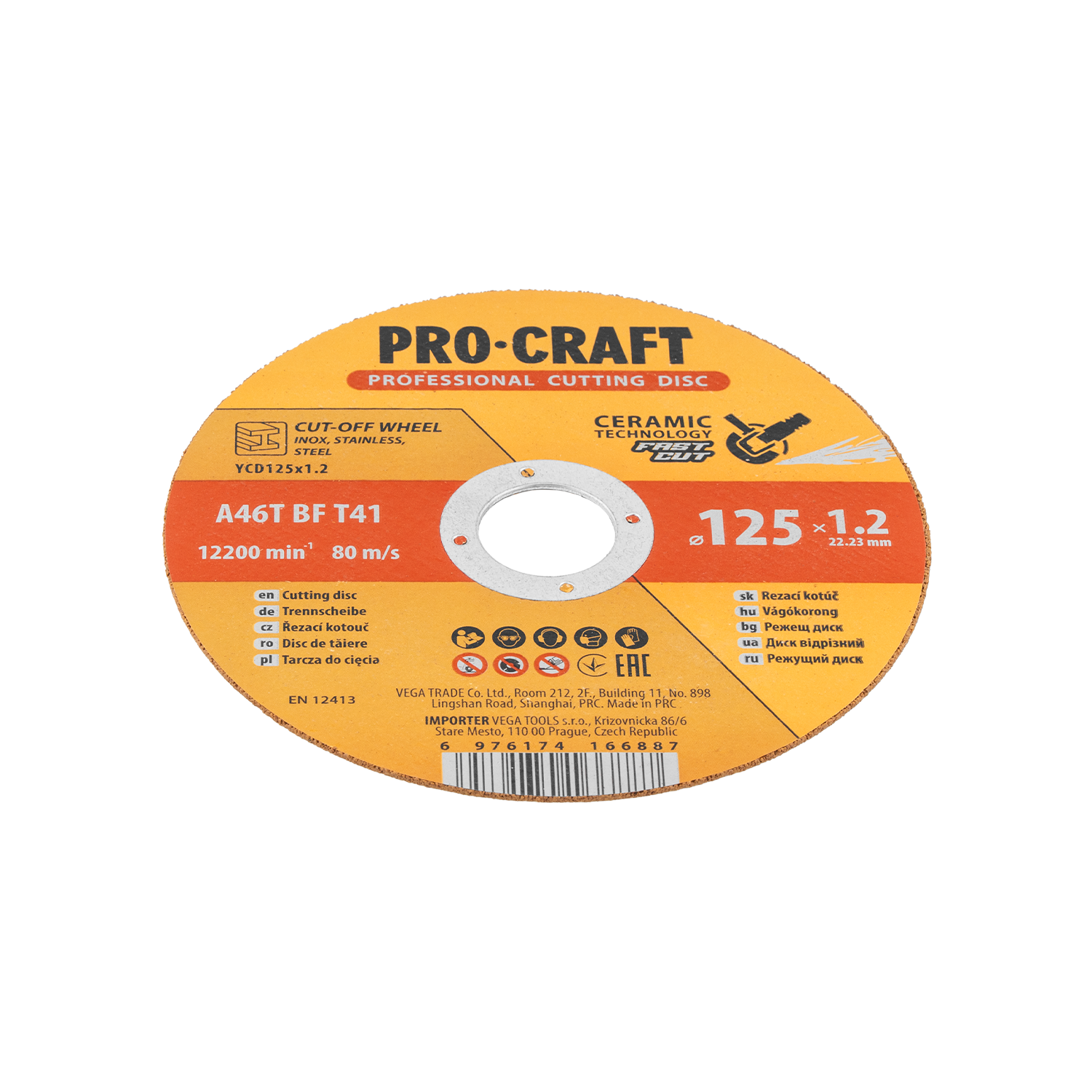 Keramický řezný kotouč Procraft YСD125x1.2
