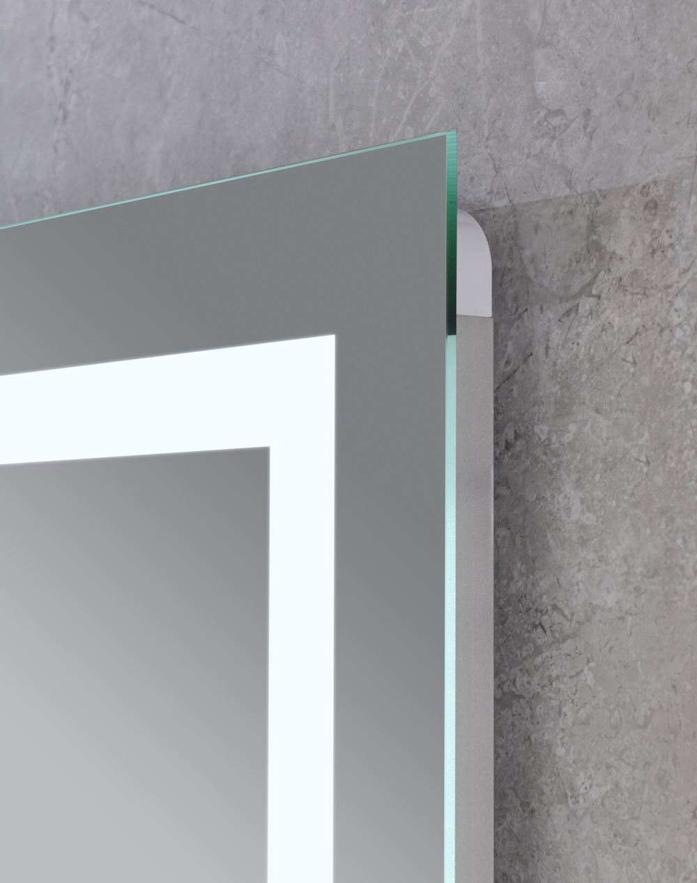 Koupelnové zrcadlo s LED osvětlením, protizamlžovací funkcí a regulací jasu, MR07-50×80 Hard