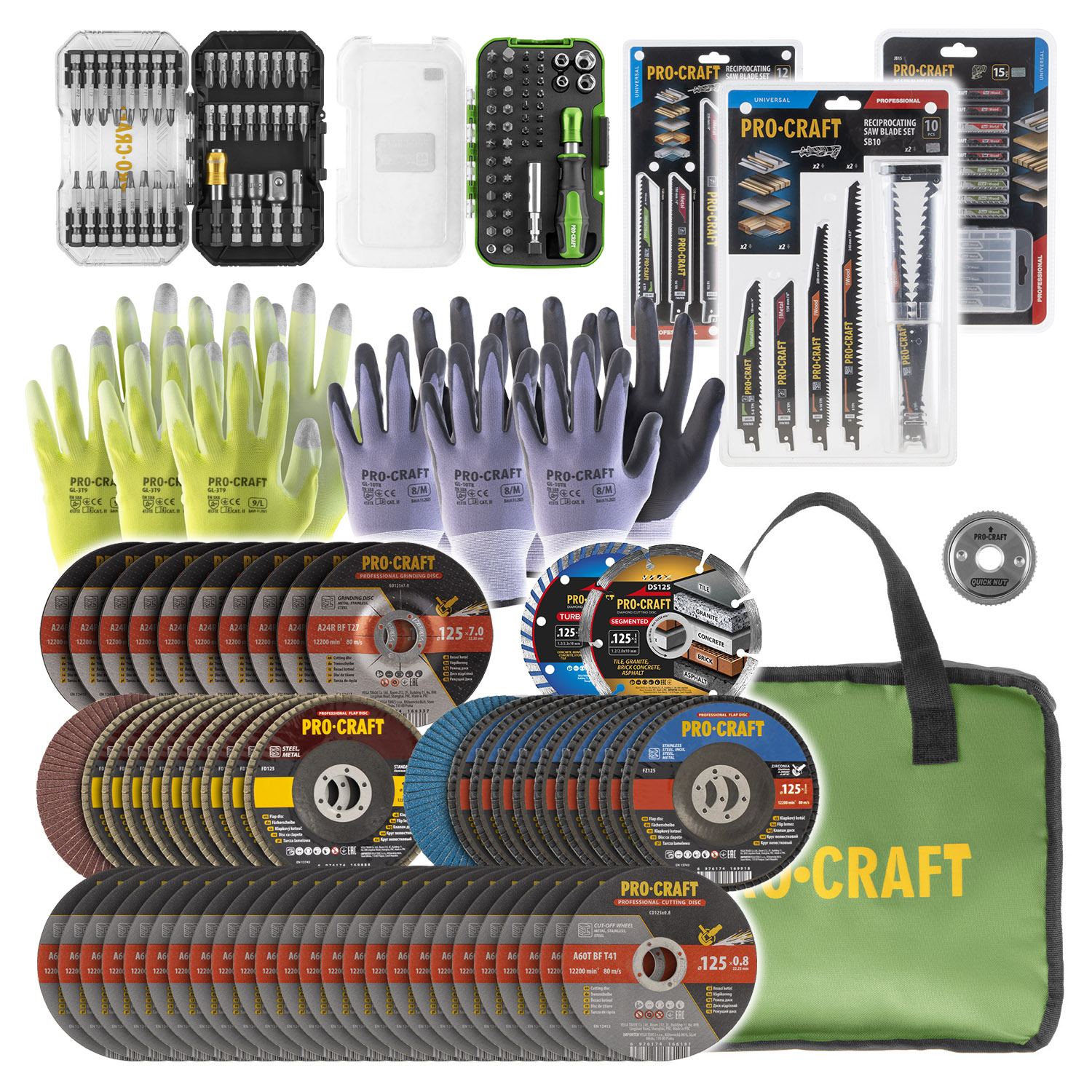 Sada příslušenství v tašce Procraft PRO-SET/BG500