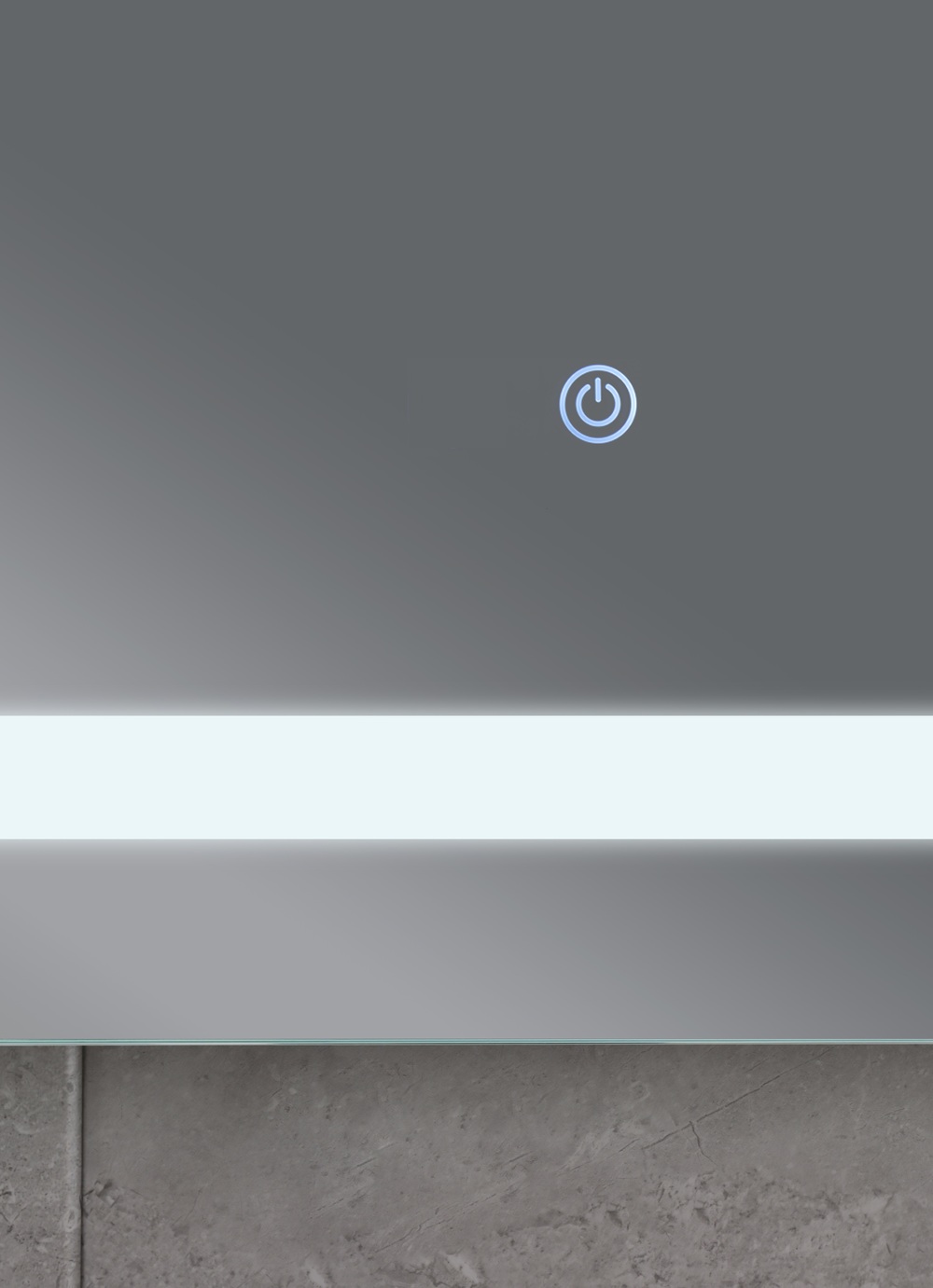 Koupelnové zrcadlo s LED osvětlením, protizamlžovací funkcí a regulací jasu, MR09-80×60-REVERSE Twee