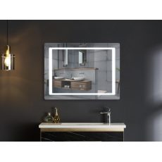 Procraft | Koupelnové zrcadlo s LED osvětlením, protizamlžovací funkcí a regulací jasu, MR13-80×60-REVERSE Styl | MR13-80×60-REVERSE Style