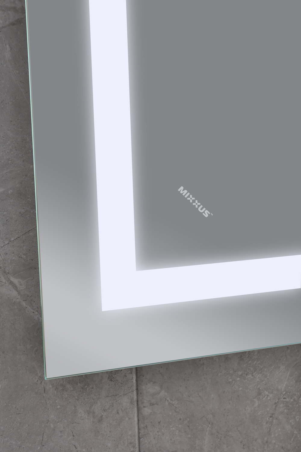 Koupelnové zrcadlo s LED osvětlením, protizamlžovací funkcí a regulací jasu, MR08-80×60-REVERSE Tall